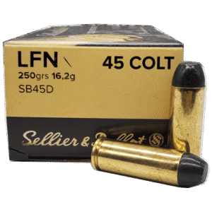 200 rds. .45 Colt 250 Grain Lead Flat Nose Ammo with Can
