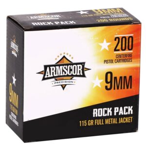 Armscor 9mm 115 Grain FMJ 200 Rounds