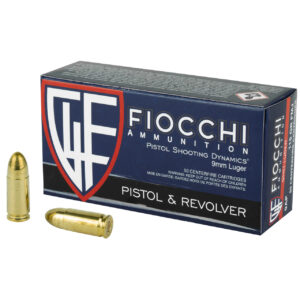 FIOCCHI SHOOTING DYNAMICS 9MM LUGER AMMO 115 GRAIN FULL METAL JACKET-9AP