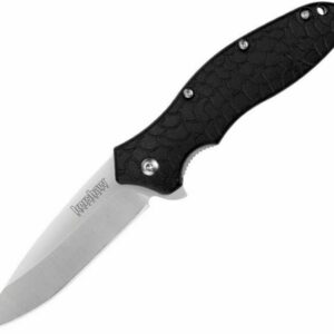 Kershaw 1830 Oso Sweet Assisted Flipper Knife 3.1" Satin Plain Blade, Black GFN Handles