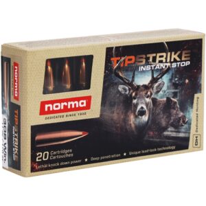 NORMA USA TIPSTRIKE AMMO 308 WINCHESTER AMMO 170 GRAIN POLYMER TIP FLAT BASE
