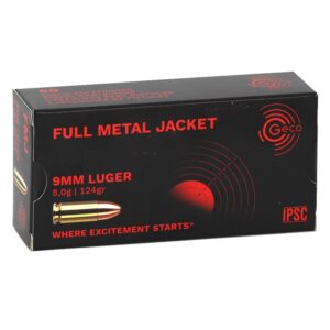 Ruag Geco 9mm 124gr Full Metal Jacket 50rd Box 20 Box/Case