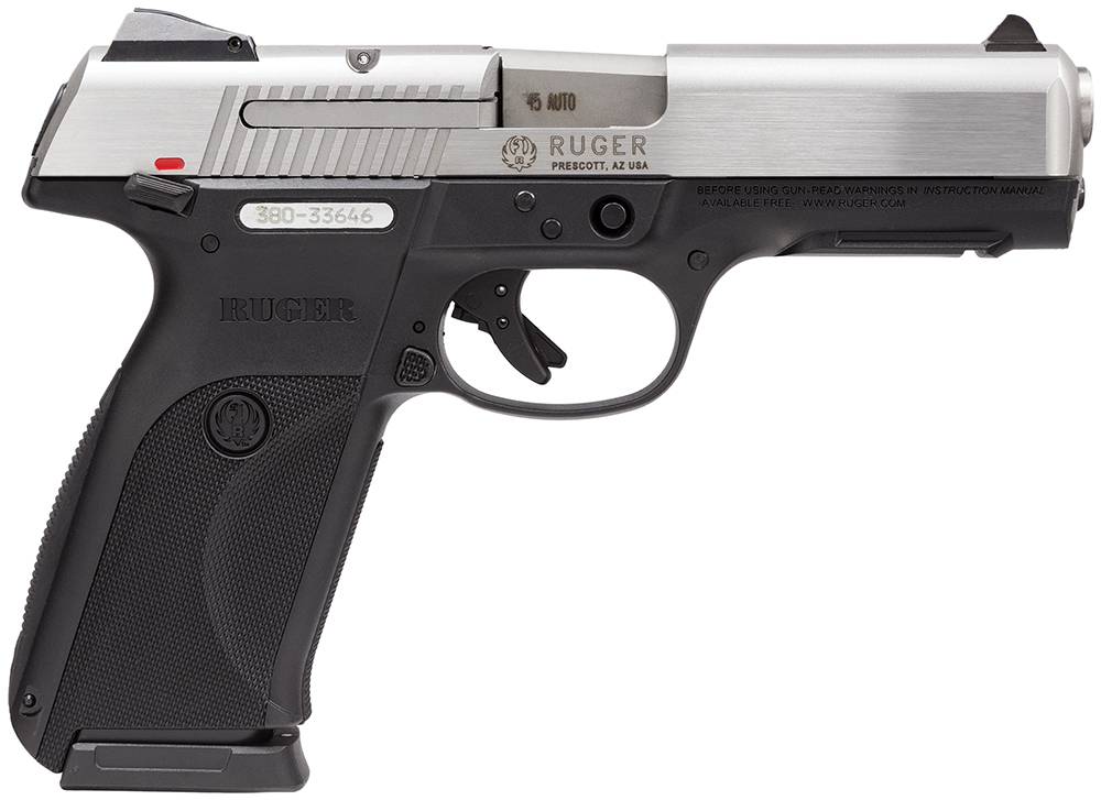 Ruger SR45 .45 Auto Centerfire 10rd 4.5" Pistol Stainless 3801