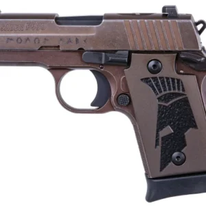 Sig Sauer 9389SPARTANI P938 Micro-Compact Spartan II 9mm Single 3 7+1 Black Spartan II Grip Distressed Coyote Aluminum Fr