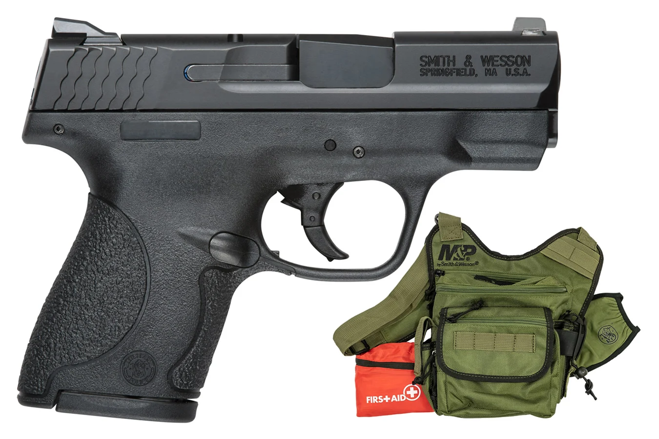 Smith & Wesson M&P Shield 9mm 7+1/8+1 Bug Out Bag Bundle 13383