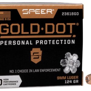 SPEER GOLD DOT 9MM 124 GRAIN +P JHP