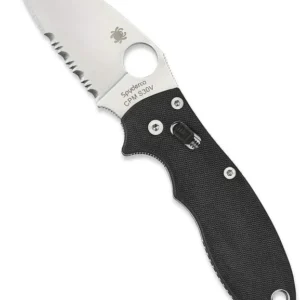 Spyderco Manix 2 Folding Knife 3-3/8" Satin S30V Plain Blade, G10 Handles