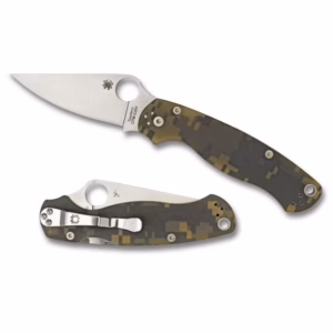 Spyderco Paramilitary 2 Folding Knife 3-7/16" S30V Satin Blade Digital Camo Handles