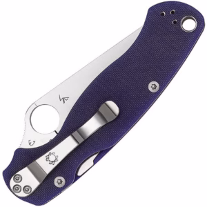 Spyderco Paramilitary 2 Folding Knife 3-7/16" S110V Satin Blade, Blue/Purple (Blurple) G10 Handles