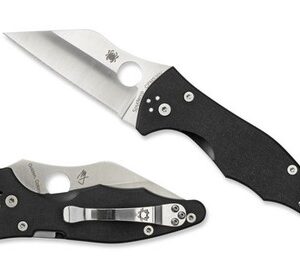 Spyderco Yojimbo 2 Folding Knife 3.2" S30V Satin Plain Blade, Black G10 Handles