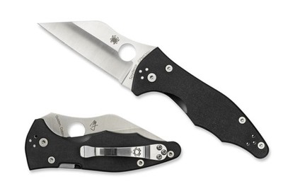 Spyderco Yojimbo 2 Folding Knife 3.2" S30V Satin Plain Blade, Black G10 Handles
