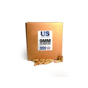 US CARTRIDGE 9MM 115 GRAIN TMJ